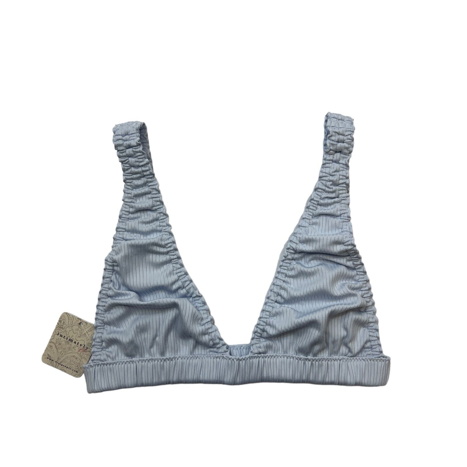 Free People Wait And See Bralette Womens Xs Extra Small Palest Sapphire No Pads